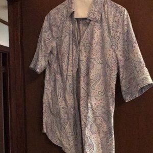 Talbots size 6 blue paisley